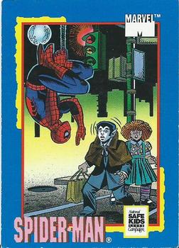 1991 Impel Trading Card Treats #NNO Marvel -- Spider-Man / Traffic Safety Front