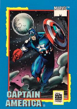 1991 Impel Trading Card Treats #NNO Marvel -- Captain America Front
