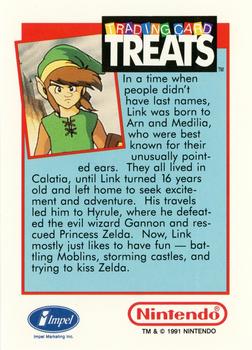 1991 Impel Trading Card Treats #NNO Nintendo -- Zelda II / Link Back