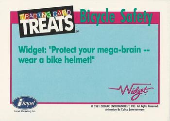 1991 Impel Trading Card Treats #NNO Widget -- Bicycle Safety Back