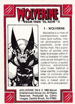 1992 Comic Images Wolverine From Then 'Til Now II #1 Wolverine Back
