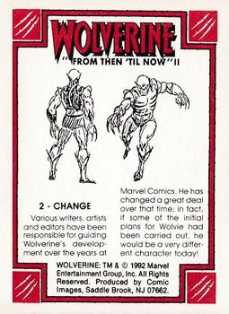 1992 Comic Images Wolverine From Then 'Til Now II #2 Change Back
