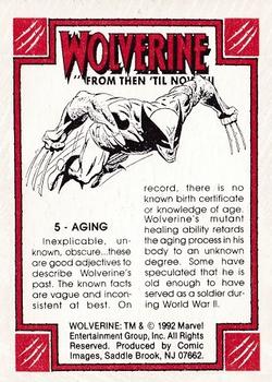 1992 Comic Images Wolverine From Then 'Til Now II #5 Aging Back