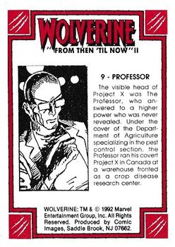 1992 Comic Images Wolverine From Then 'Til Now II #9 Professor Back