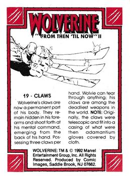 1992 Comic Images Wolverine From Then 'Til Now II #19 Claws Back