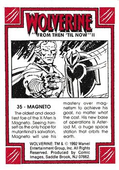 1992 Comic Images Wolverine From Then 'Til Now II #35 Magneto Back