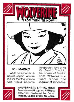1992 Comic Images Wolverine From Then 'Til Now II #38 Mariko Back