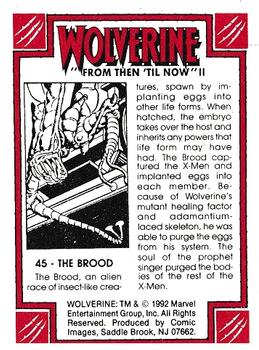 1992 Comic Images Wolverine From Then 'Til Now II #45 The Brood Back