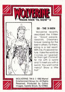 1992 Comic Images Wolverine From Then 'Til Now II #58 The X-Men Back