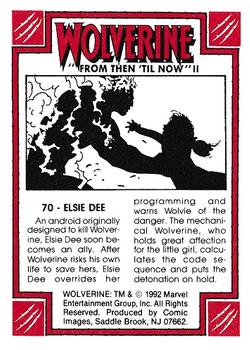 1992 Comic Images Wolverine From Then 'Til Now II #70 Elsie Dee Back