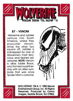 1992 Comic Images Wolverine From Then 'Til Now II #87 Venom Back