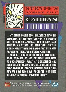 1992 SkyBox Marvel Comics X-Cutioner's Song #NNO Caliban Back