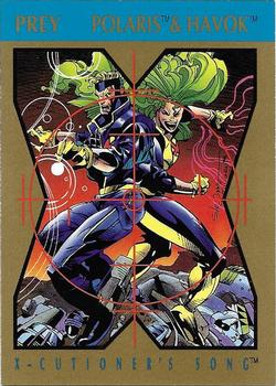 1992 SkyBox Marvel Comics X-Cutioner's Song #NNO Polaris & Havok Front