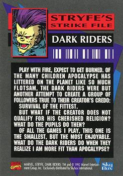 1992 SkyBox Marvel Comics X-Cutioner's Song #NNO Dark Riders Back