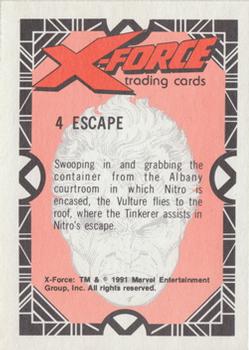 1991 Comic Images X-Force #4 Escape Back