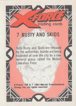 1991 Comic Images X-Force #7 Rusty & Skids Back