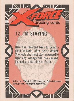 1991 Comic Images X-Force #12 I'm Staying Back