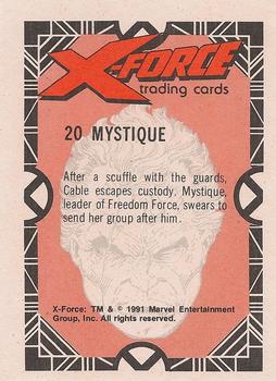 1991 Comic Images X-Force #20 Mystique Back