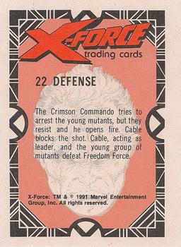 1991 Comic Images X-Force #22 Defense Back