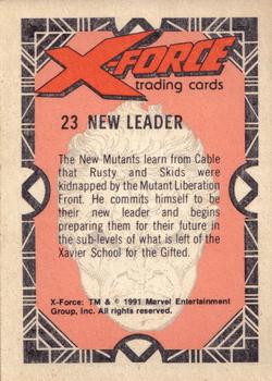 1991 Comic Images X-Force #23 New Leader (Cable) Back