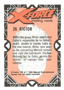1991 Comic Images X-Force #26 Rictor Back