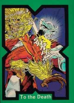 1991 Comic Images X-Force #27 To the Death (Caliban) / Sabretooth Front