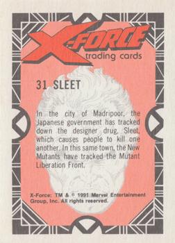 1991 Comic Images X-Force #31 Sleet Back