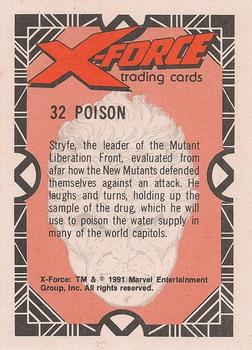 1991 Comic Images X-Force #32 Poison Back