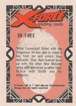 1991 Comic Images X-Force #39 Free Back