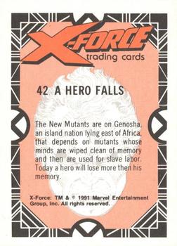 1991 Comic Images X-Force #42 A Hero Falls Back
