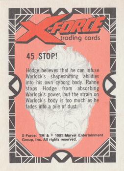 1991 Comic Images X-Force #45 Stop! Back
