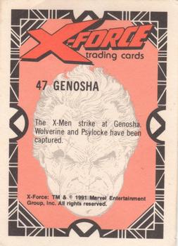 1991 Comic Images X-Force #47 Genosha Back