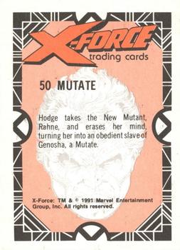 1991 Comic Images X-Force #50 Mutate Back