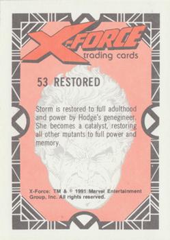 1991 Comic Images X-Force #53 Restored Back