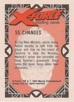1991 Comic Images X-Force #55 Changes Back