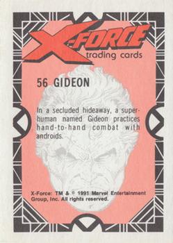 1991 Comic Images X-Force #56 Gideon Back