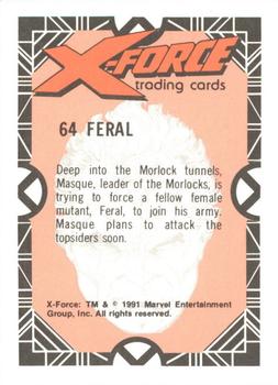 1991 Comic Images X-Force #64 Feral Back