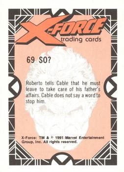 1991 Comic Images X-Force #69 So? Back