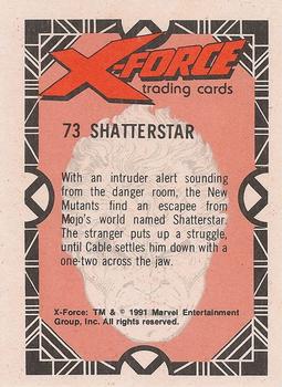 1991 Comic Images X-Force #73 Shatterstar Back