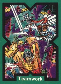 1991 Comic Images X-Force #77 Teamwork Front