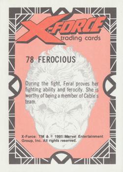 1991 Comic Images X-Force #78 Ferocious Back