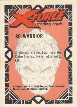 1991 Comic Images X-Force #80 Warrior Back