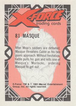 1991 Comic Images X-Force #81 Masque Back