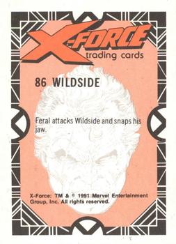 1991 Comic Images X-Force #86 Wildside Back