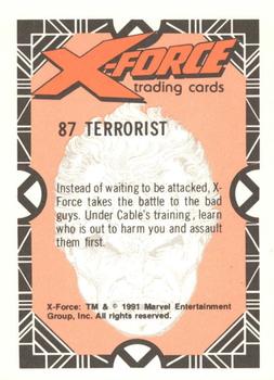 1991 Comic Images X-Force #87 Terrorist Back