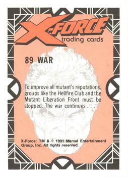 1991 Comic Images X-Force #89 War Back