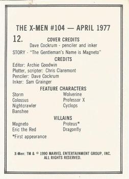 1990 Comic Images Uncanny X-Men #12 Issue #104      Dave Cockrum Back