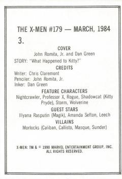 1990 Comic Images Uncanny X-Men II #3 Issue #179 Back