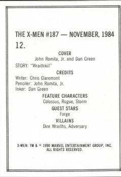 1990 Comic Images Uncanny X-Men II #12 Issue #187 Back