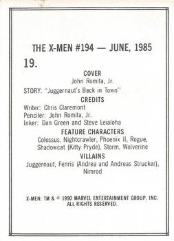1990 Comic Images Uncanny X-Men II #19 Issue #194 Back